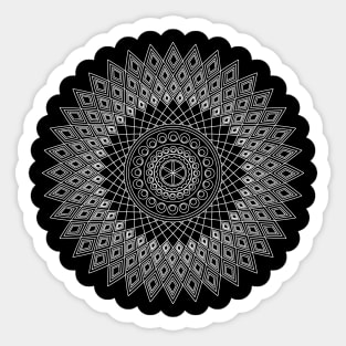 Pointed mandala (invert) Sticker